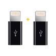 Адаптер XoKo AC-030, microUSB (F) to Lightning (M), 2шт, Black (XK-AC030-BK2)