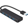USB-хаб Gembird, 4 порти, USB 3.1 Type-A, чорний (UHB-U3P4P-02)