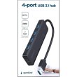 USB-хаб Gembird, 4 порти, USB 3.1 Type-A, чорний (UHB-U3P4P-02)