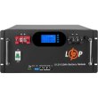 Акумуляторна батарея LogicPower, LiFePO4, 51.2V, 120Ah, 6000Wh, Smart BMS 100A, LCD RM AB, RS485/CAN (LP30385)