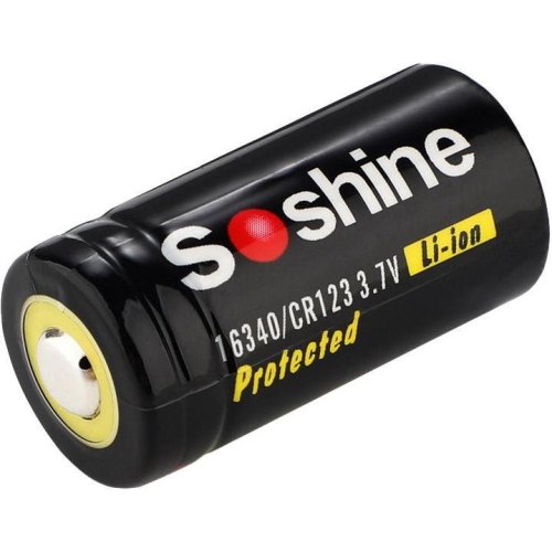 Акумулятор Soshine Protected, 16340, CR123A, 3.7V, 700mAh, 1шт (16340P-3.7-700)