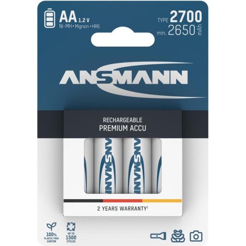Акумулятор Ansmann, AA/HR06, Ni-MH, 2700mAh, 4шт (5030842)