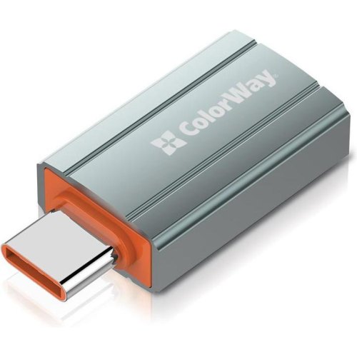 Адаптер Colorway, USB Type-A (F) to USB Type-C (M), USB 3.0, Gray (CW-AD-AC)