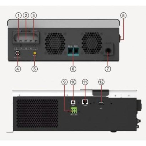 Автономний сонячний інвертор Must, 3200W, 24V, 100A, Wi-Fi (PV18-3224 PRO)