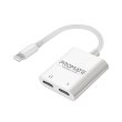 Адаптер Promate MediaLink-i2і, Lightning (M) to 2хLightning (F), White