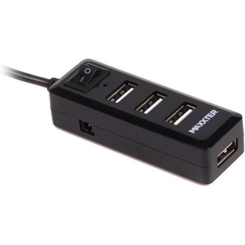 USB-хаб Maxxter, 4 порти (HU2A-4P-AC-03)