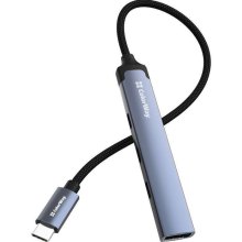 USB-хаб ColorWay, 4 в 1, USB Type-C (CW-HUB07)