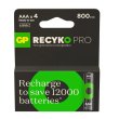 Акумулятор GP Batteries Recyko Pro Eco, AAA/HR03, Ni-MH, 800mAh, 4шт, Box (GP85AAAHCBR21-2TLB4)