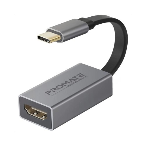 Адаптер Promate Medialink-H1, USB Type-C (M) to HDMI (F), Grey