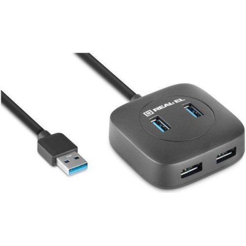 USB-хаб REAL-EL HQ-187, 4 порти (EL123110010)