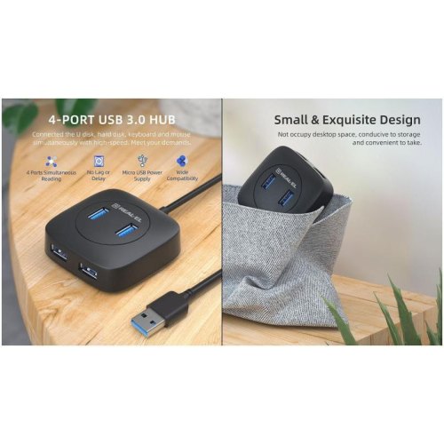 USB-хаб REAL-EL HQ-187, 4 порти (EL123110010)