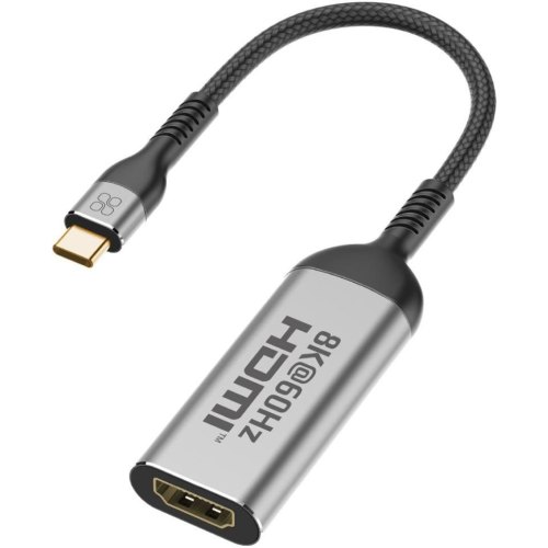 Адаптер Promate MediaLink-8K, USB Type-C (M) to HDMI (F), Grey