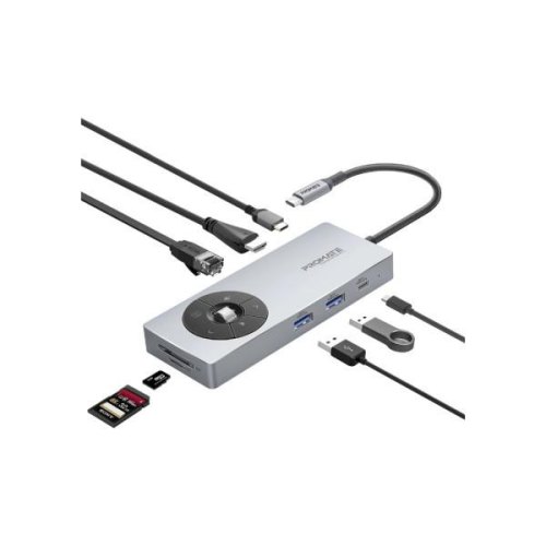 USB-хаб Promate ComandHub-Pro USB Type-C, Grey