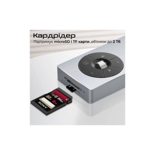 USB-хаб Promate ComandHub-Pro USB Type-C, Grey