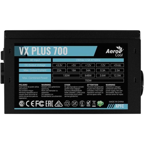 Блок живлення AeroCool VX Plus 700, 700W (ACPN-VS70AEY.11)