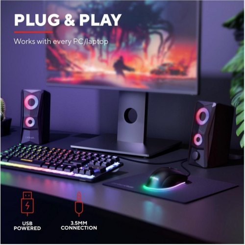 Акустична система Trust GXT 606 2.0 Javv RGB, Black (25108)