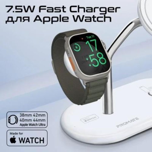 Бездротовий зарядний пристрій Promate Synergy-Pro, MagSafe, 57W, White