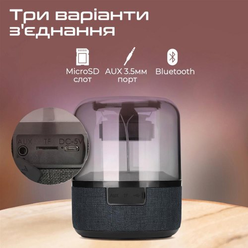 Портативна колонка Promate Glitz-L, 10W, Black