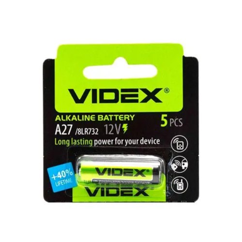 Батарейка Videx Alkaline, A27/27A/MN27, 5шт (VDXA27-AL-27A-12V)