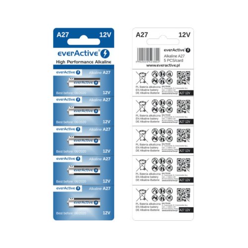Батарейка everActive, A27, 5шт