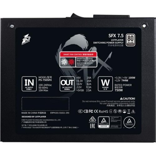 Блок живлення 1stPlayer PS-750SFX, 750W (SFX-PLT-750-BK-EU)