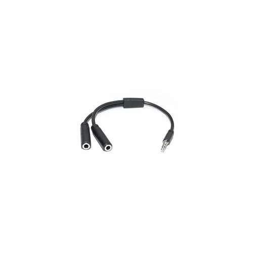 Аудіоперехідник REAL-EL Audio Pro, 3.5мм (M) to 2х3.5мм (F), 0.2м, чорний (EL123500039)