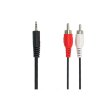 Аудіокабель REAL-EL Audio Pro, 3.5мм (M) to 2xRCA (M), 1.8м, чорний (EL123500042)