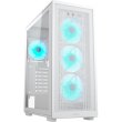 Корпус ігровий Cougar MX220 RGB, 4x120мм ARGB, ATX/mATX/mini-ITX, скляне вікно, білий
