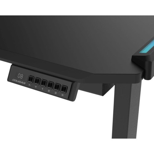 Стіл геймерський Cougar E-DEIMUS 120, USB 3.0/Type-C Extension хаб, RGB підсвічування, електричне регулювання висоти