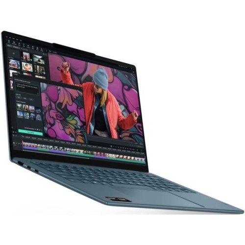 Ноутбук Lenovo Yoga Slim 7 14AKP10, 14 OLED/AMD Ryzen AI 5 340/16GB/SSD 1TB/UMA/DOS/Tidal Teal (83JY004VRA)