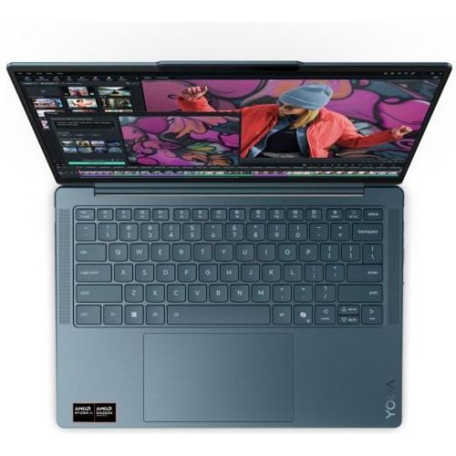 Ноутбук Lenovo Yoga Slim 7 14AKP10, 14 OLED/AMD Ryzen AI 5 340/16GB/SSD 1TB/UMA/DOS/Tidal Teal (83JY004VRA)
