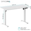 Стіл комп'ютерний OfficePro ODE1260W, з електрорегулюванням висоти