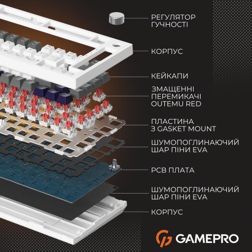 Клавіатура дротова GamePro Genesis Warden, механічна (MK160P)