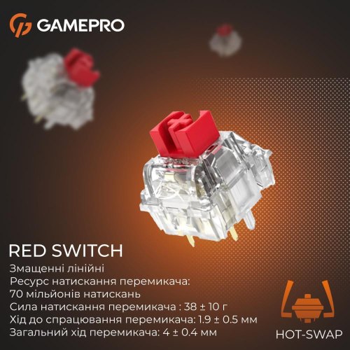 Клавіатура дротова GamePro Genesis Silverlight, механічна (MK126)