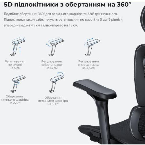 Крісло геймерське Anda Seat X-Air Pro Size XL Mesh Space Black (AD-WY-01-BBB-B01)