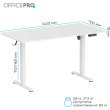 Стіл комп'ютерний OfficePro ODE1470W, з електрорегулюванням висоти
