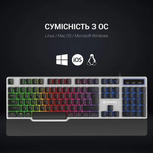 Клавіатура дротова GamePro Stinger GK599, Grey