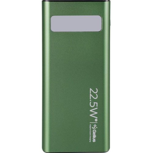 Зовнішній акумулятор Powerbank Gelius Lightstone GP-PB300i, 20000mAh, QC/PD 22.5W, Green (00000099033)