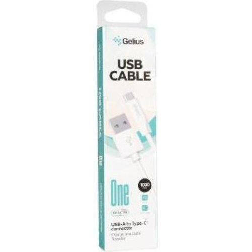 Кабель Gelius One GP-UC120, USB Type-A to USB Type-C, 12W, 2м, White (00000085166)
