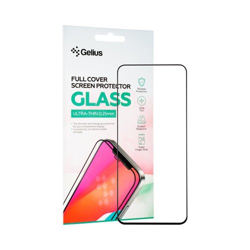 Захисне скло Gelius Full Cover Ultra-Thin, для Xiaomi Redmi Note 12R, 0.25мм, Black (00000098282)