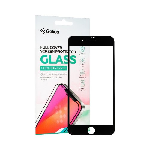 Захисне скло Gelius Full Cover Ultra-Thin, для Apple iPhone 8 Plus/iPhone 7 Plus, 0.25мм, Black (00000093354)