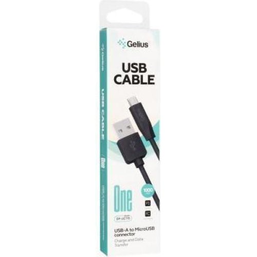 Кабель Gelius One GP-UC115, USB Type-A to MicroUSB, 12W, 1м, Black (00000085159)