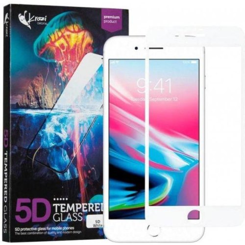 Захисне скло Krazi 5D, для Apple iPhone 7 Plus/iPhone 8 Plus, White (00000071976)
