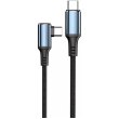 Кабель Gelius Corner GP-UCN011, USB Type-C to USB Type-C, 100W, 1.2м, Black (00000099751)