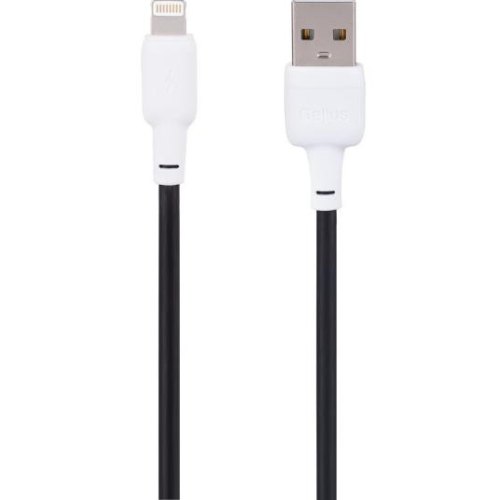 Кабель Gelius Full Silicon GP-UCN001L, USB Type-A to Lightning, 18W, 1.2м, Black/White (00000092318)