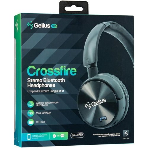 Навушники бездротові Gelius Crossfire 2 GP HP-007i, Black (00000097446)