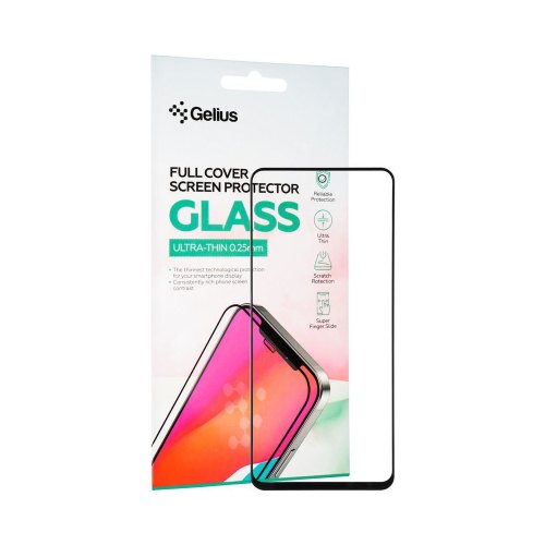 Захисне скло Gelius Full Cover Ultra-Thin, для Xiaomi Redmi Note 9 Pro/9s, 0.25мм, Black (00000091335)