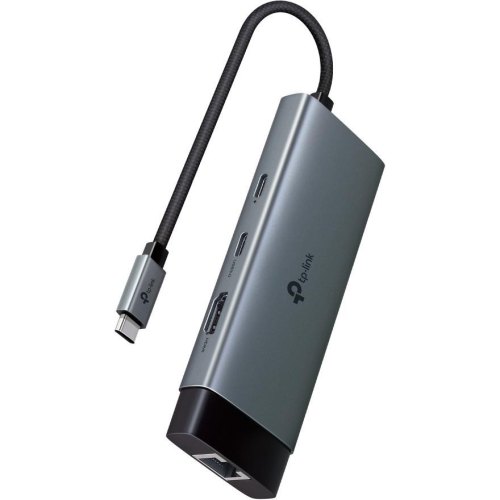 USB-хаб TP-Link UH6120C, USB Type-A to 2xUSB 3.0/1xUSB Type-C/1xHDMI/1xRJ-45/1xPD 100W