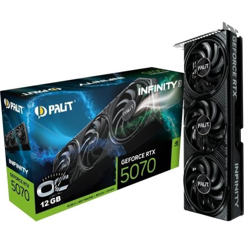 Відеокарта Palit GeForce RTX 5070 12GB GDDR7 Infinity 3 OC (NE75070S19K9-GB2050S)
