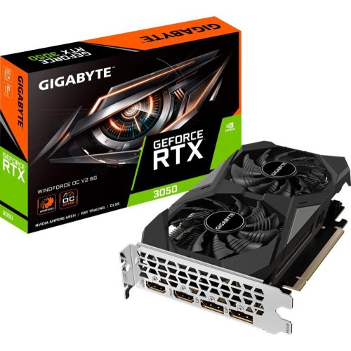 Відеокарта Gigabyte GeForce RTX 3050 6GB GDDR6 WindForce OC V2 (GV-N3050WF2OCV2-6GD)